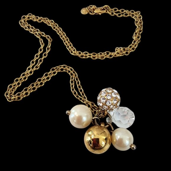 J. Crew long necklace bauble bar pendants pendant necklace gold tone - Picture 15 of 15